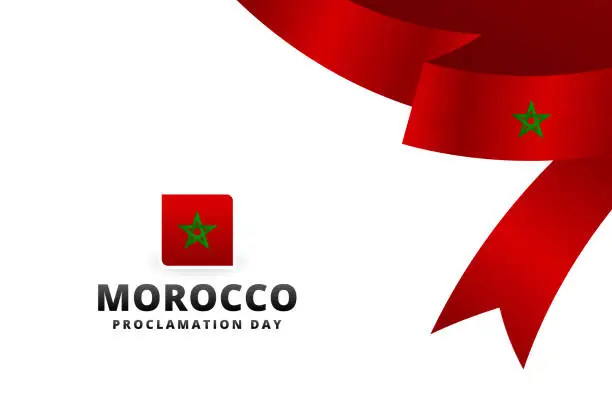 Vector illustration of Morocco Proclamation Day Background Design