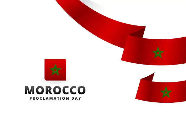 Vector illustration of Morocco Proclamation Day Background Design