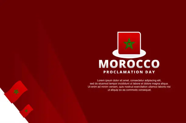Vector illustration of Morocco Proclamation Day Background Design