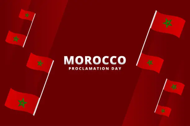 Vector illustration of Morocco Proclamation Day Background Design