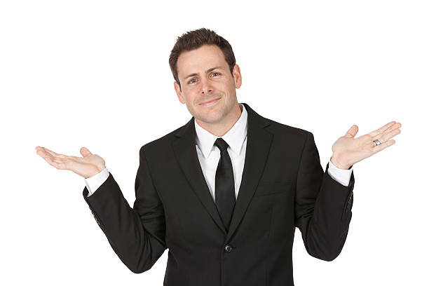 Portrait of a businessman gesturing