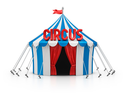 isolated circus.3d render.