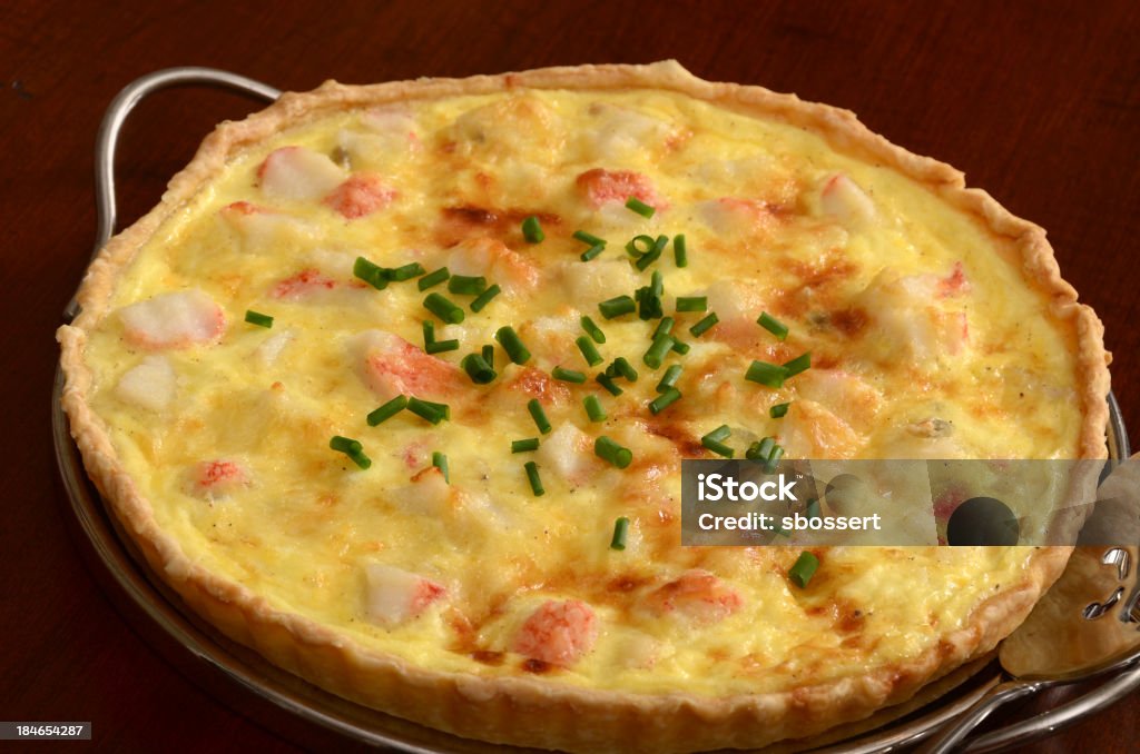 Krab Quiche - Zbiór zdjęć royalty-free (Jajko)