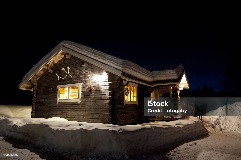 Snowy Kabine - Lizenzfrei Außenaufnahme von Gebäuden Stock-Foto