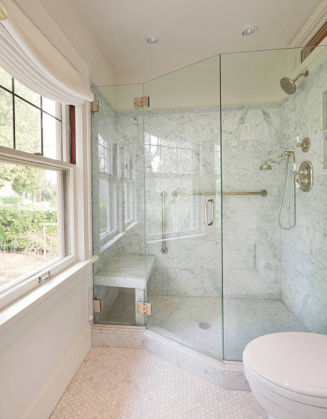 istock Newly remodeled modern bathroom 184655114
