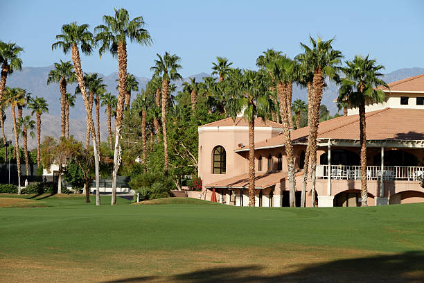 istock Wide shot of resort with golf course 184655550