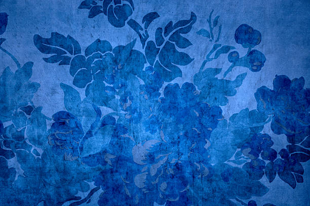 niebieskie tło wiktoriański - paisley textile floral pattern pattern zdjęcia i obrazy z banku zdjęć