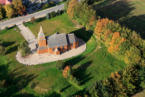 Sauvo church, a medieval stone church from the 15th century in Sauvo, Finland.