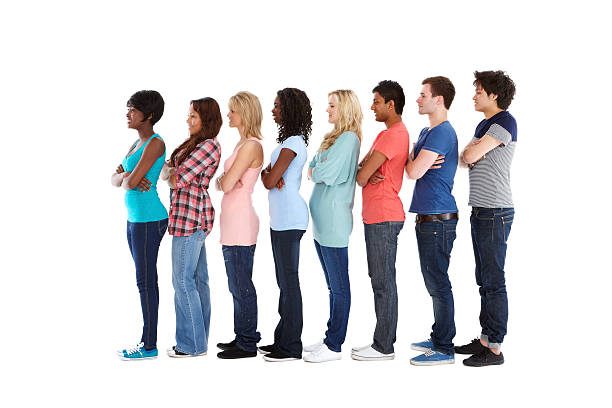 istock Teenagers Standing in Profile - Isolated 184655964
