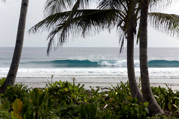 Philippines, Samar, Calicoan Island, ocean waves.