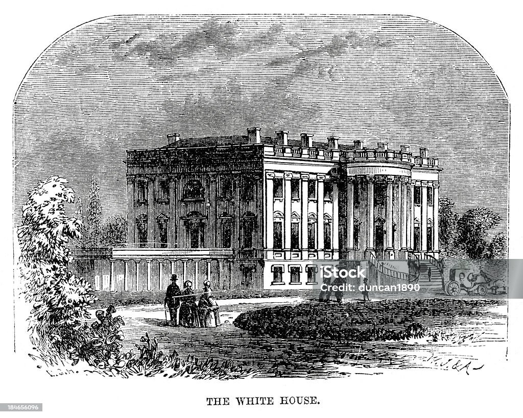Белый Дом - Стоковые иллюстрации Белый дом - Вашингтон роялти-фри