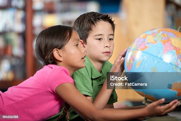 Elementary Kids Stock Photo - Download Image Now - Child, Globe - Navigational Equipment, Map