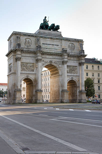 Munich Victory Gate "The Victory Gate (Siegestor) in central Munich in Bavaria, Germany." siegestor stock pictures, royalty-free photos & images
