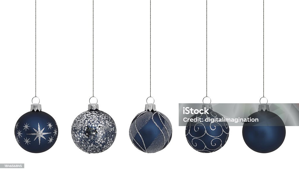 Decorações comuns de Natal - Foto de stock de Azul royalty-free