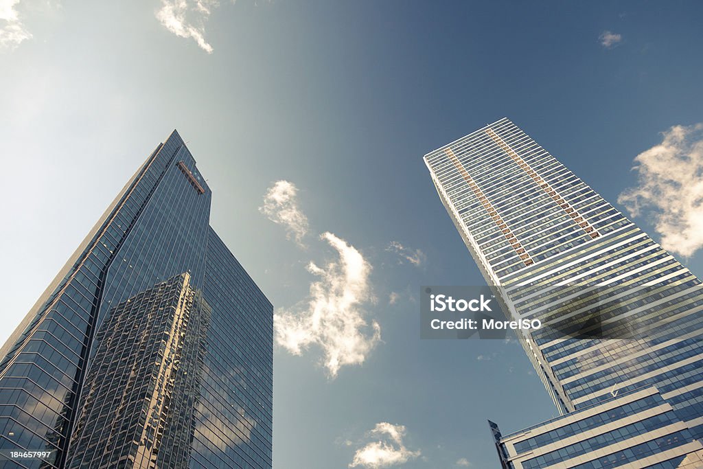 Distrito de los rascacielos en el centro de la arquitectura - Foto de stock de Arquitectura libre de derechos