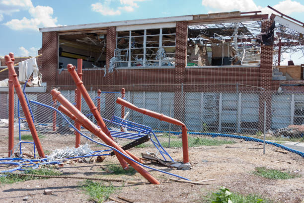 Tornado Damaged Playground and School