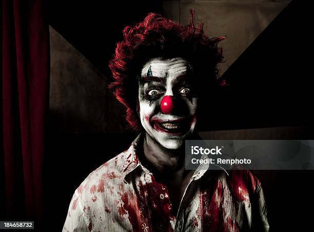 Photo libre de droit de Mal Clown Series Gros Sourire banque d'images et plus d'images libres de droit de Adulte - Adulte, Bizarre, Choc