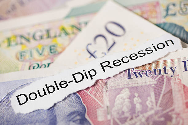 double dip спад заголовок темы - double dip recession стоковые фото и изображения