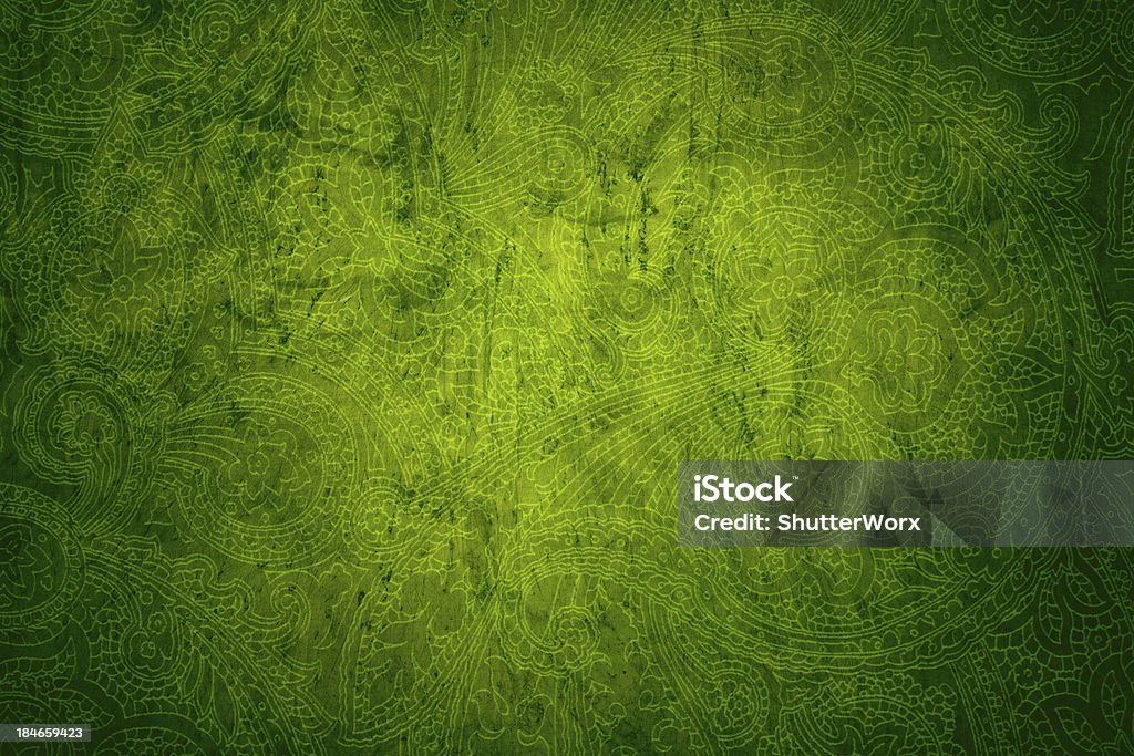 Viktorianischen Hintergrund Grün - Lizenzfrei Paisleymuster Stock-Foto