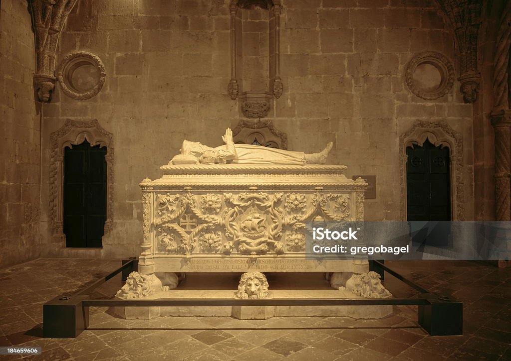 Sarcophage du Vasco de Gama à Lisbonne, Portugal - Photo de Monastère des Hiéronymites libre de droits