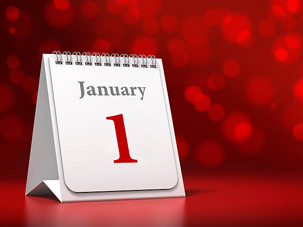 istock Calendar with Happy New Year date 184660311
