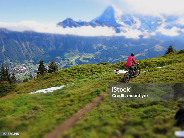 Mountainbiking Eiger Stock Photo - Download Image Now - Bicycle, Cycling, Eiger