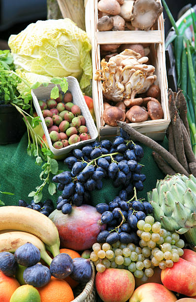 istock Fresh organic fruits and vegetables 184660351