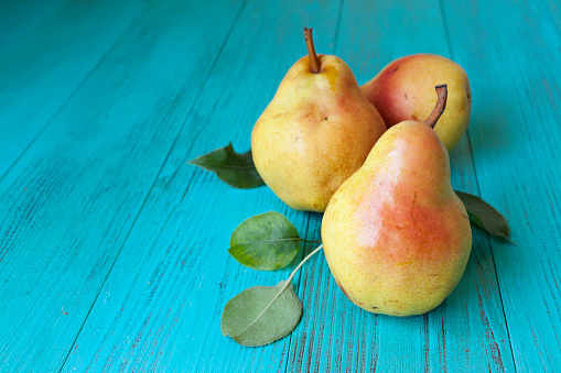 Autumn background with pears