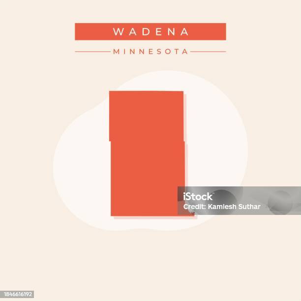 Wadena Map Vector Illustration Vector Of Wadena Map Minnesota Stock Illustration ...