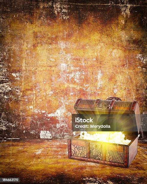 Treasure Chest With Jewelry Inside Stock Photo - Download Image Now - Archaeology, Backgrounds, Brown