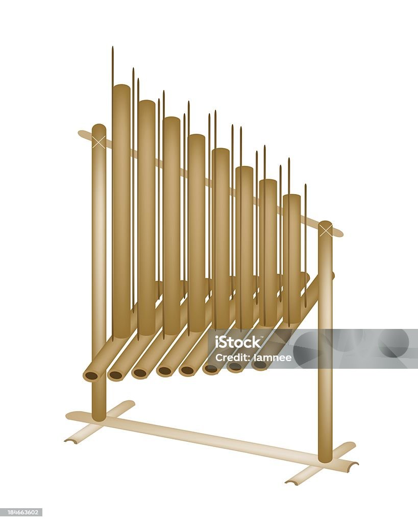 Comédie musicale Angklung sur fond blanc - Illustration de Accord - Écriture musicale libre de droits