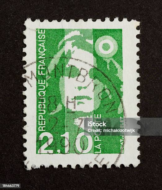 Old Stempel Isoliert Auf Schwarz Stockfoto und mehr Bilder von Alt - Alt, Briefmarke, Erinnerung