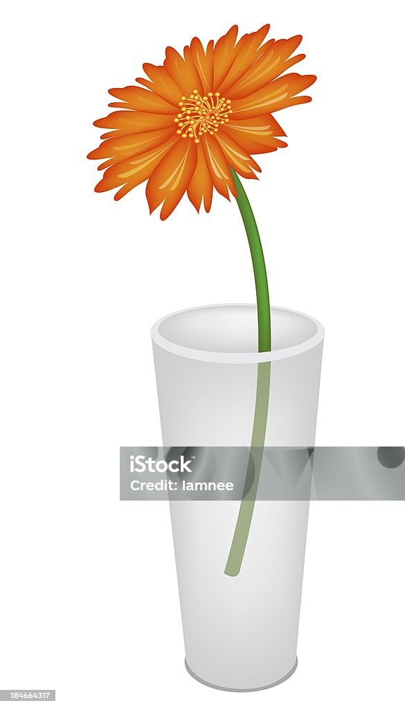 デイジーのフレッシュな花のガラス�の花瓶 - デイジーのロイヤリティフリーストックイラストレーション