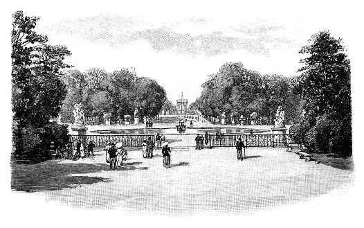 View through the Tuileries Garden, Paris