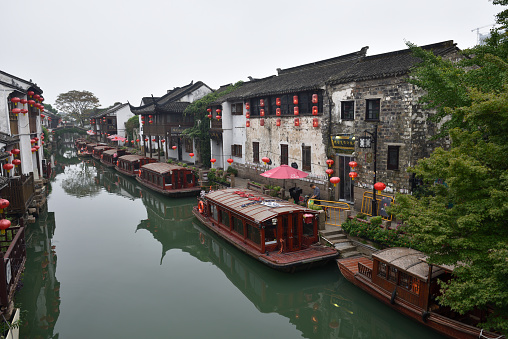 Suzhou, China is a famous water town with many ancient towns in the south of the Yangtze River.