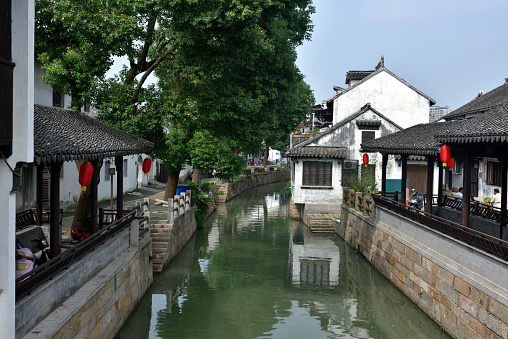 Suzhou, China is a famous water town with many ancient towns in the south of the Yangtze River.