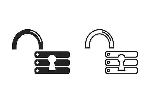 vector illustration of Unlock icons