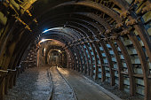 Underground corridor in an old mine