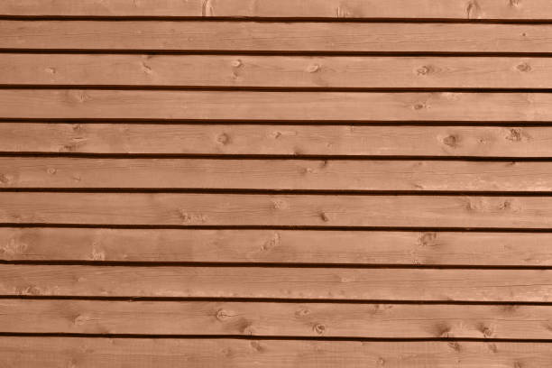 자연 갈색 컬러 나무 판자 배경. 나무 질감. 벽지. 수직 패널. 풍화 된 페인트 된 나무 벽. 빈티지 배경. 날카롭고 매우 상세합니다. 오래된 페인트 보드. 풀 프레임 샷 - log log cabin wood knotted wood 뉴스 사진 이미지