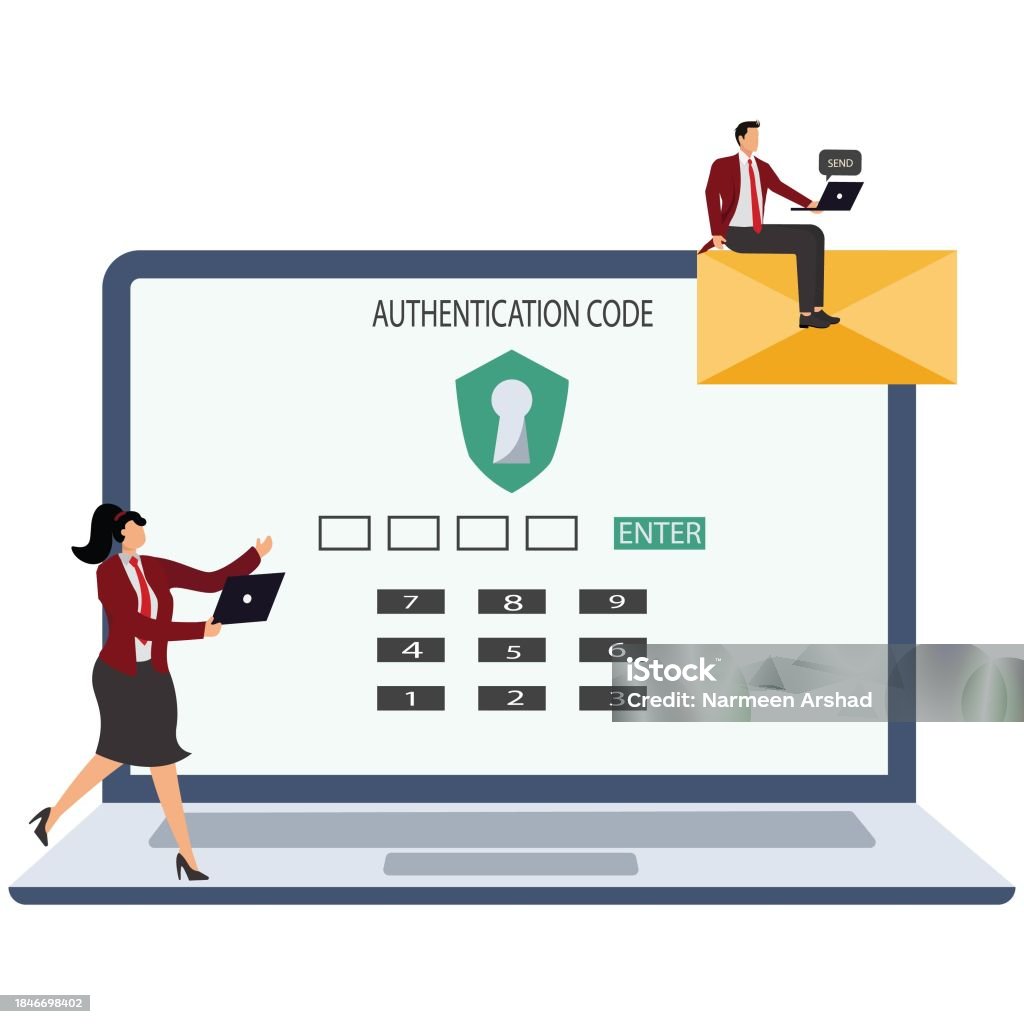 Authentication Code Id Authentication Code Illustration For Site Stock Illustration - Download ...