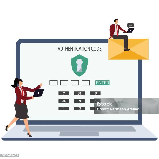 Authentication Code Illustration For Site Stock Illustration - Download ...