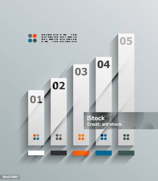 3 D Carta Infografica Progettazione - Immagini vettoriali stock e altre immagini di Carta - Carta, Infografica, Ombra