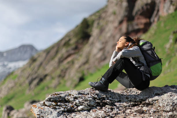 istock Hiker relaxing and resting enjoying nature 1846726680