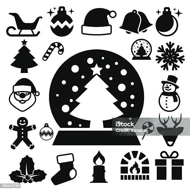 Weihnachtsseticon Stock Vektor Art und mehr Bilder von Baum - Baum, ClipArt, Dekoration