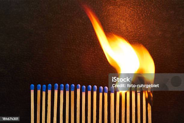 Burnout Stock Photo - Download Image Now - Blue, Matchstick, Arson