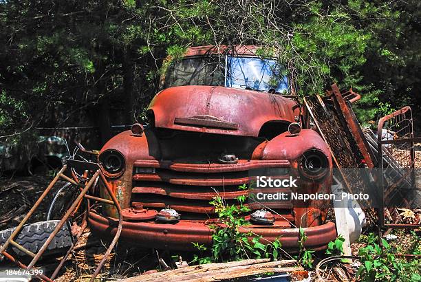 Beat Up Old Truck Stock Photo - Download Image Now - Farm, Horizontal, No People