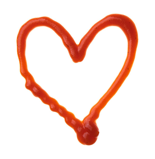 The heart is made of ketchup