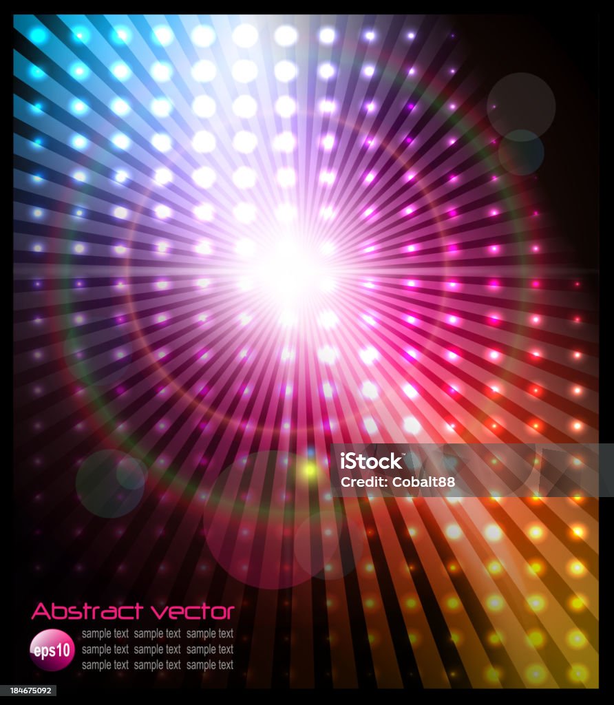 Abstract background Abstract background, rainbow dots and glowing stars, vector. Abstract stock vector