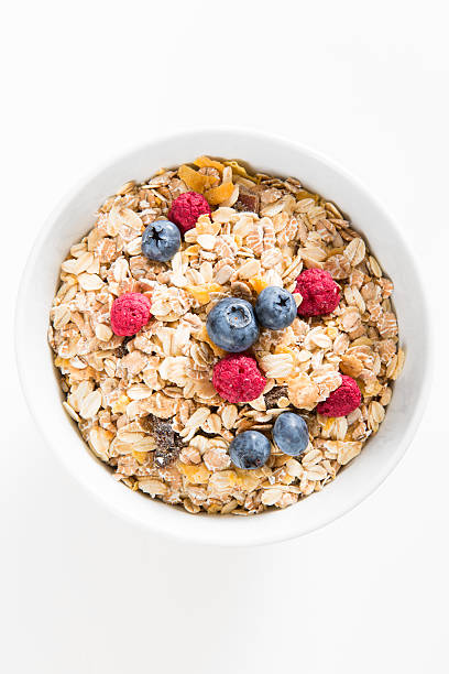 istock Bowl of muesli with fresh berries 184676742
