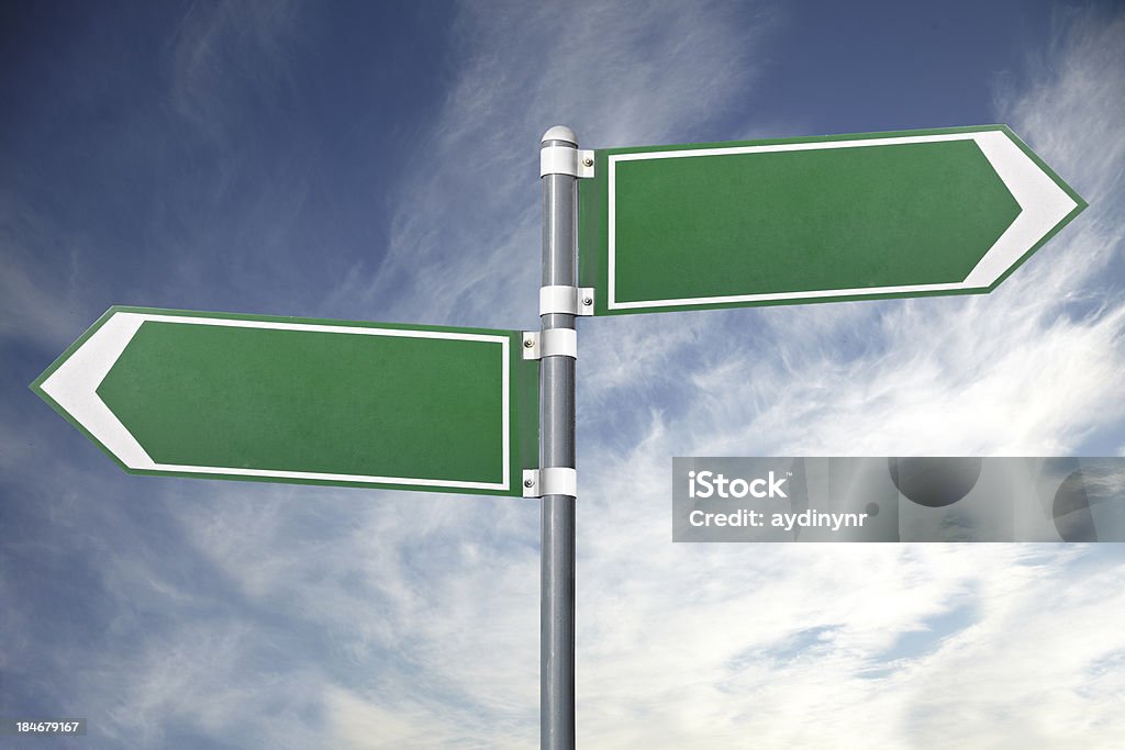 Blank road signs Blank road signs. Advice Stock Photo